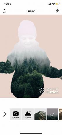 Συντάκτης Fuzion άτομο για iOS: Συνδυασμός εικόνων