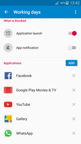 AppBlock: λίστα εφαρμογών
