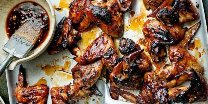 Κορυφή με συνταγές τζίντζερ: φτερά κοτόπουλου σε μαρινάδα τζίντζερ, το μέλι