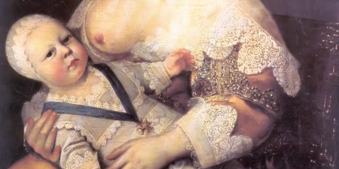 Παιδιά του Μεσαίωνα: Ο Louis XIV στην αγκαλιά της νοσοκόμας της Lady Longe de la Girodiere