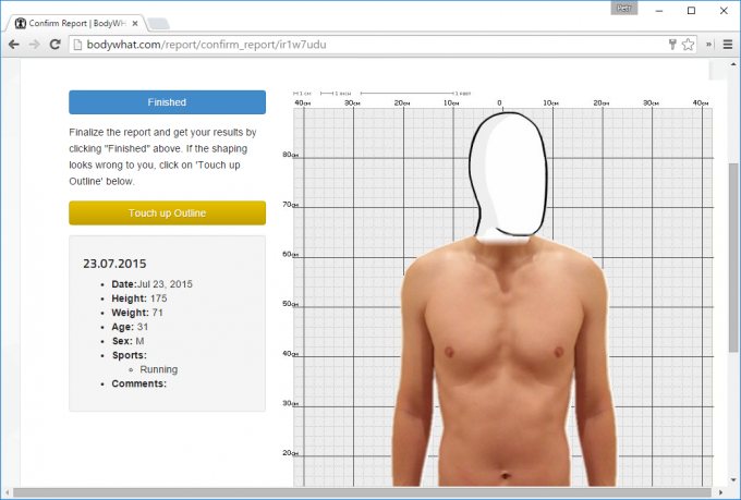 Το εικονικό μοντέλο του σώματος για BodyWHAT
