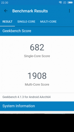 Redmi Σημείωση 5α Geekbench