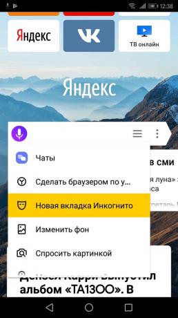 Πώς να ενεργοποιήσετε την κατάσταση ανώνυμης περιήγησης «Yandex. πρόγραμμα περιήγησης "