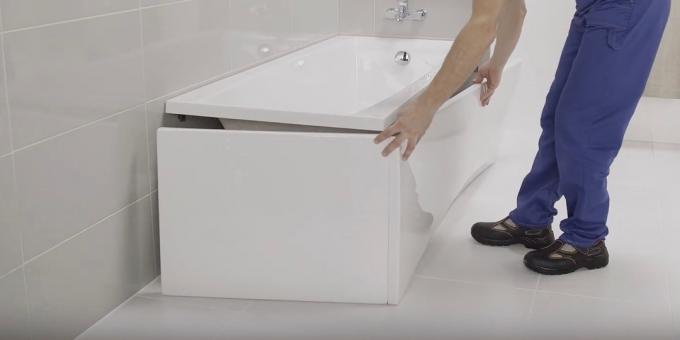 Εγκατάσταση του μπάνιου με τα χέρια του: Προσαρμογή στην οθόνη