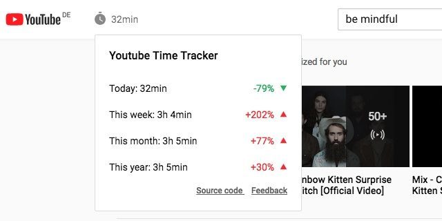 YouTube Χρόνος Tracker