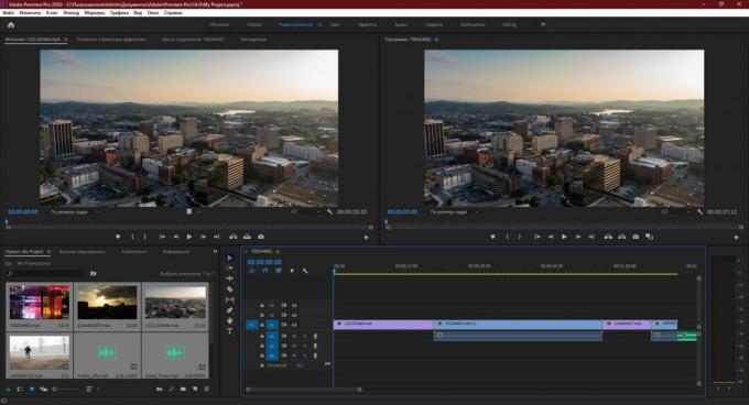 Adobe Premiere Pro: Σύρετε όλα τα άλλα αρχεία προέλευσης στον πίνακα Χρονοδιάγραμμα
