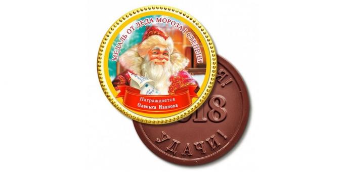 Δώρα για την Πρωτοχρονιά: σοκολάτα μετάλλιο