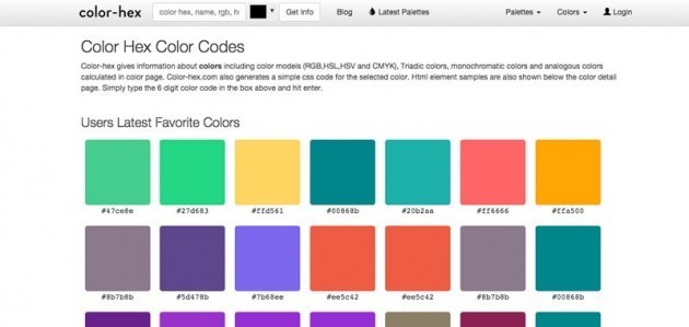 Χρώμα Hex Color Codes