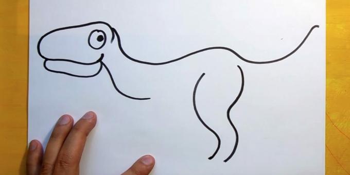 Πώς να σχεδιάσετε έναν δεινόσαυρο: σχεδιάστε το περίγραμμα ενός ποδιού