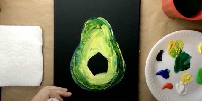 Πώς να σχεδιάσετε ένα αβοκάντο: βάψτε πάνω από τα φρούτα