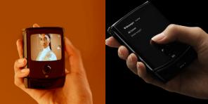Πτυσσόμενα smartphone Motorola RAZR φαίνεται στην φωτογραφία