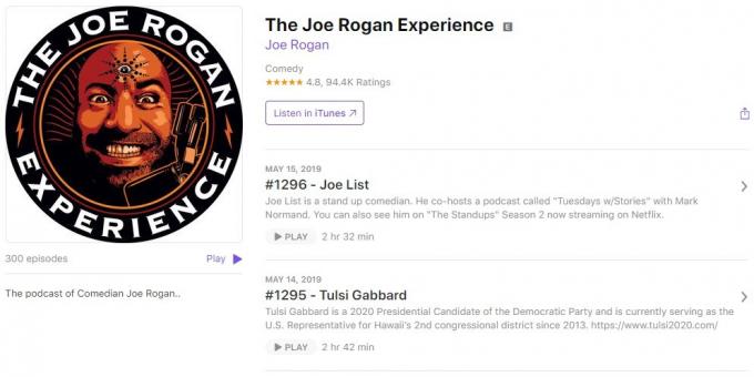 Ενδιαφέρουσες podcast: Ο Joe Rogan Εμπειρία