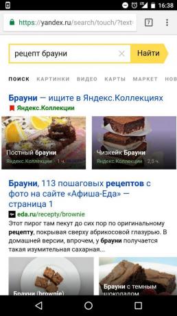 «Yandex»: επιλογές αναζήτησης συνταγή