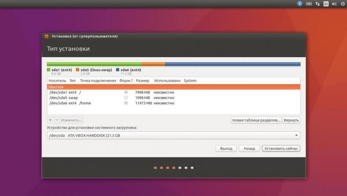 Εγκατάσταση Ubuntu αντί του ισχύοντος συστήματος στη χειροκίνητη λειτουργία