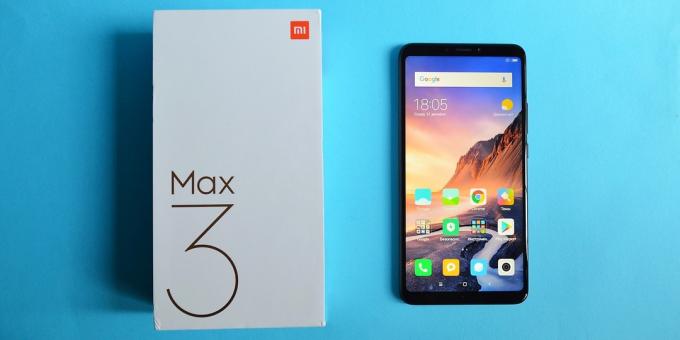 επανεξέταση Xiaomi Mi Max 3: Box