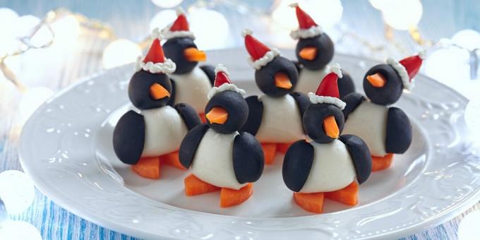 Πιγκουίνοι ελιάς. Το πιο χαριτωμένο ορεκτικό για την Πρωτοχρονιά