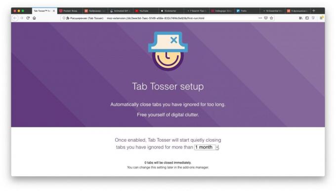 Tab tosser: Διαμόρφωση σελίδας