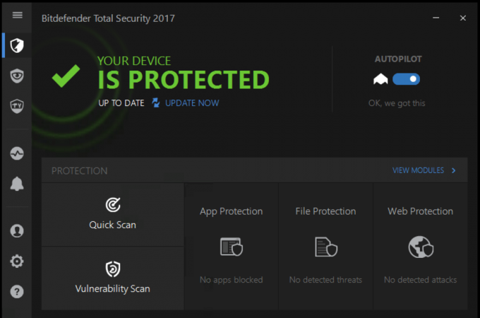 Anti-Virus για Windows 10: Bitdefender Total Security 2017
