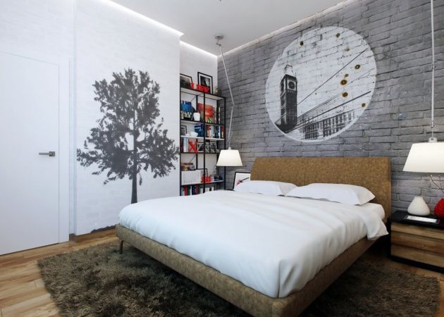 Μικρό υπνοδωμάτιο: Η εστίαση στους τοίχους